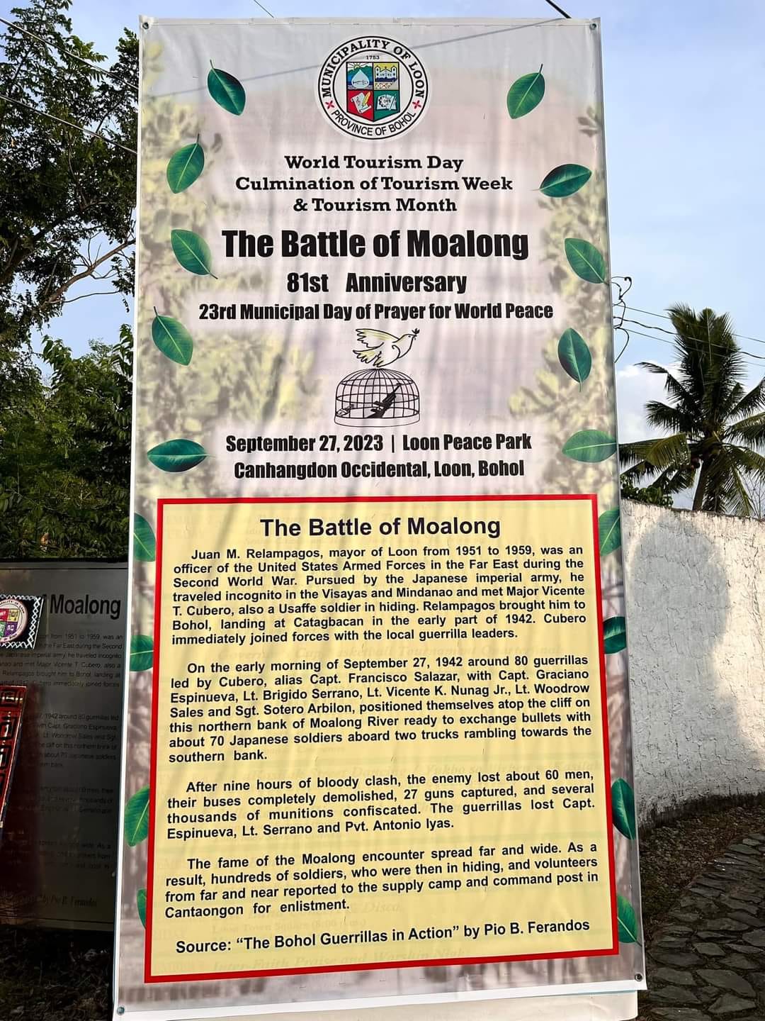 The Battle of Moalong 81st Anniversary - 23rd Municipal Day of Prayer for World Peace